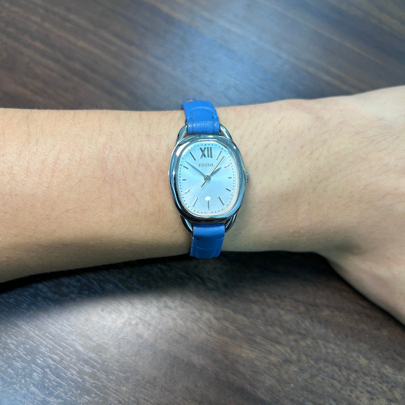 [Pre-Owned] Fossil ES3604 Blue Leather Quartz Women Watch
