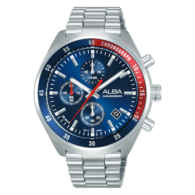 Alba Active AM3A37X Pepsi Stainless Steel Quartz Chronograph Men Watch