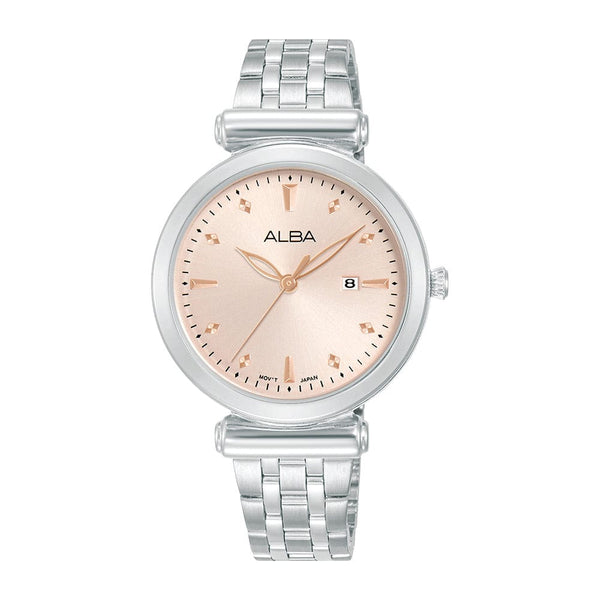 Alba Fashion AH7CQ7X Quartz Pink Dial Women Watch