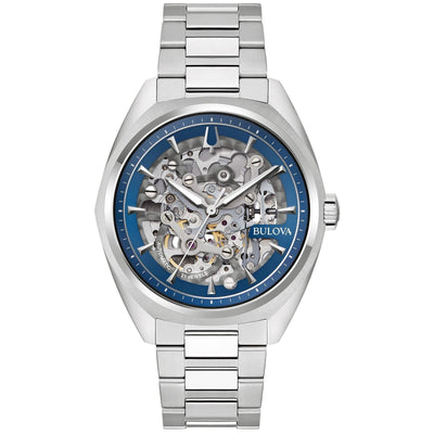Bulova Surveyor 96A292 Full Skeleton Stainless Steel Automatic Men Watch