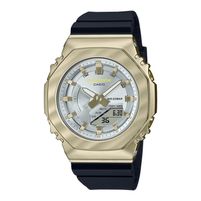 Casio G-Shock GM-S2100BC-1A Black Resin Silver Dial Women Watch