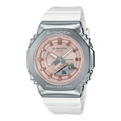 Casio G-Shock GM-S2100WS-7A White Resin Pink Dial Women Watch Malaysia
