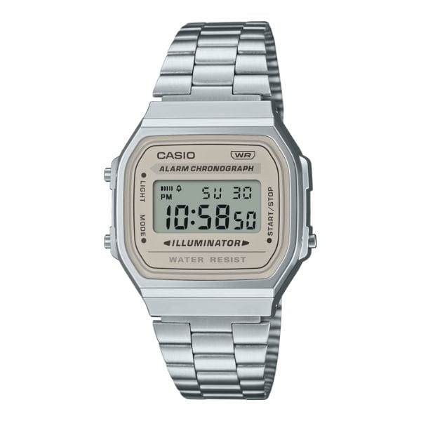Casio Orologio Unisex Vintage Trendy Mod. A168WA-8AYES - Acciaio E Resina, Iconico