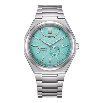 Citizen Zenshin NJ0180-80M Turquoise Blue Titanium Automatic Men Watch