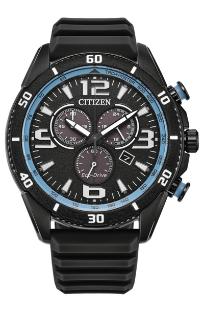 Citizen Eco-Drive AT2587-02E Chronograph Silicone Strap Men Watch