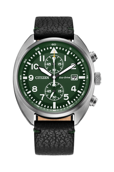 Citizen Eco-Drive CA7041-07X Chronograph Calf Leather Men Watch