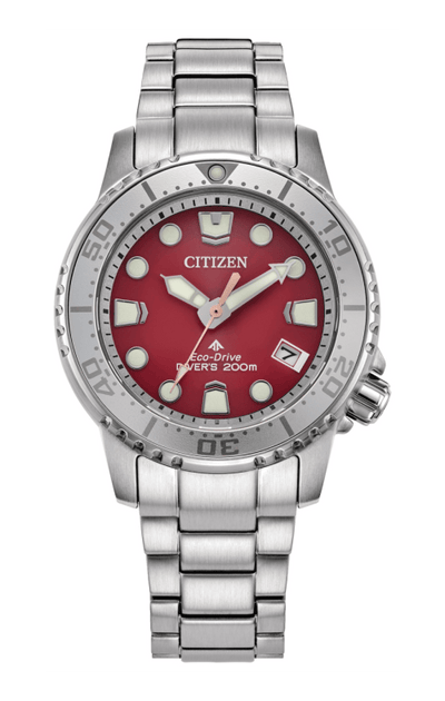 Citizen Promaster EO2027-50Z Eco-Drive Red Dial Diver Women Watch