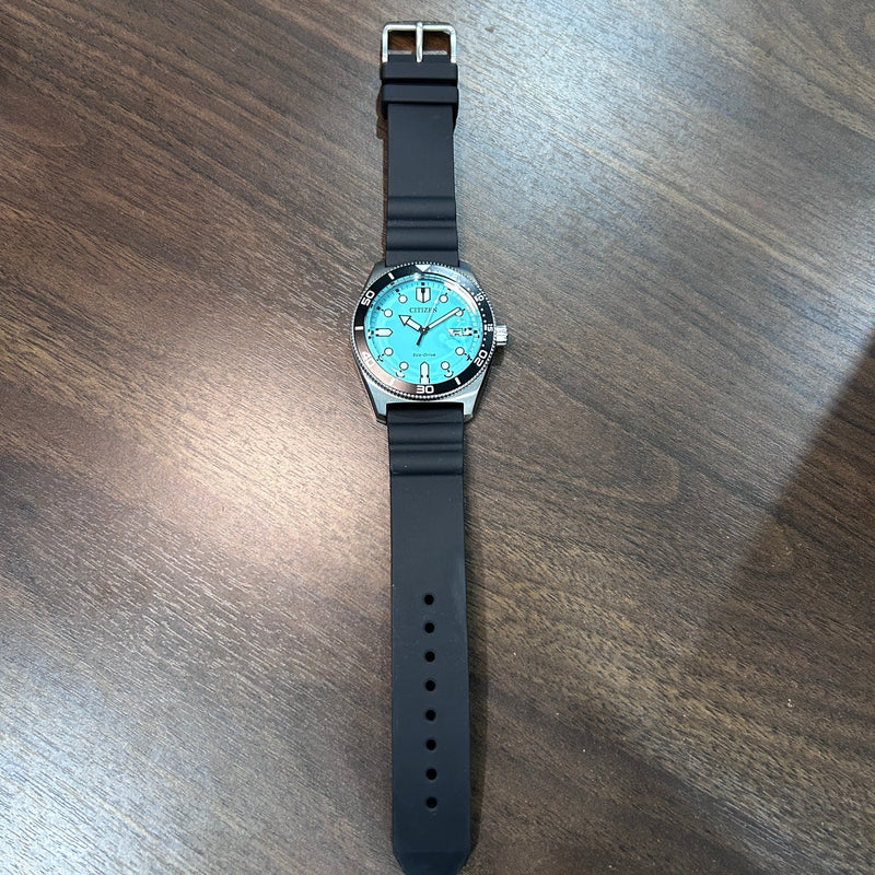 [Pre-Owned] Citizen Eco-Drive AW1760-14X Turquoise Blue Men Watch