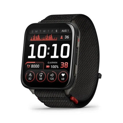 Garmin Venu X1 smartwatch with black band