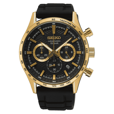 Seiko Conceptual Regular SSB446P1 Chronograph Black Steel Men Watch