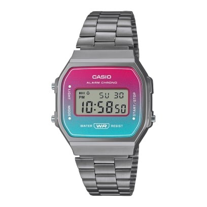 Casio Retro Silver Gradated Blue Watch A168WERB-2A