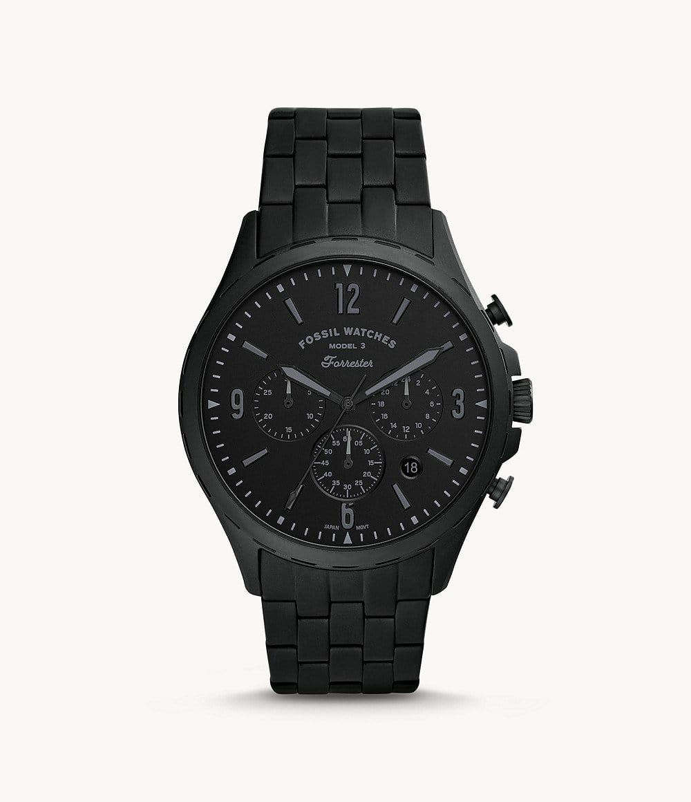 Fossil FS5697 Forrester Chronograph Black Watch - Main Image