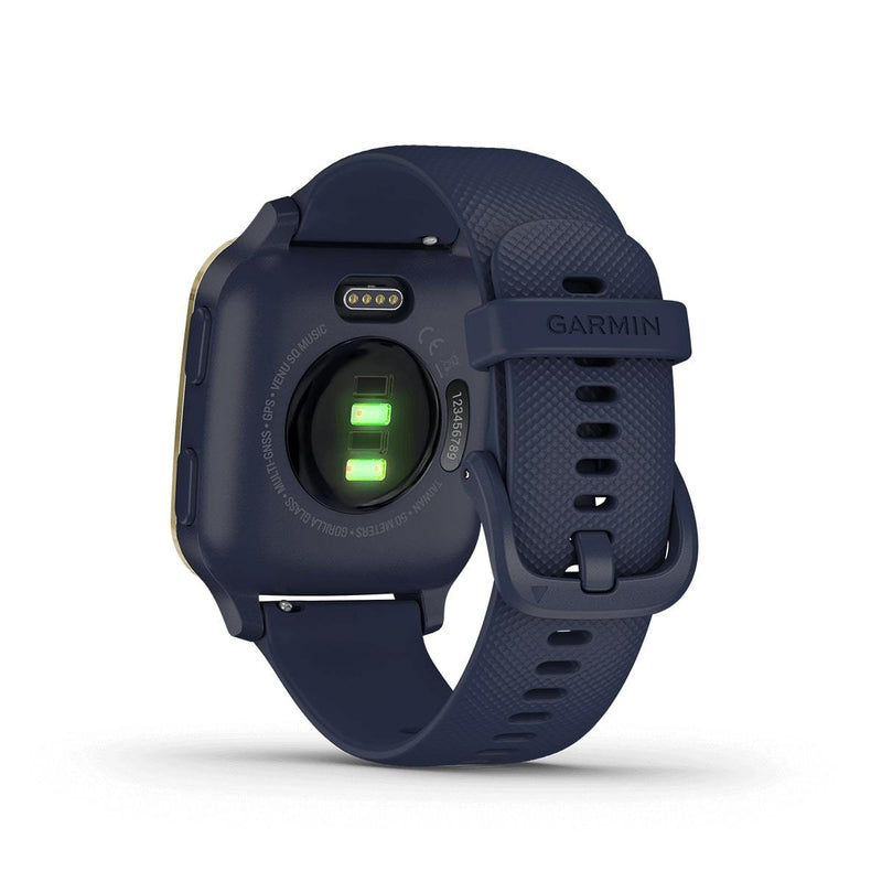 Garmin Venu SQ Music Edition Stylish Activity Tracking GPS Smartwatch- Rose Gold Navy