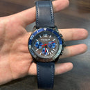 [Pre-Owned] Coach Two-Tone Blue Leather Chronograph Men Watch