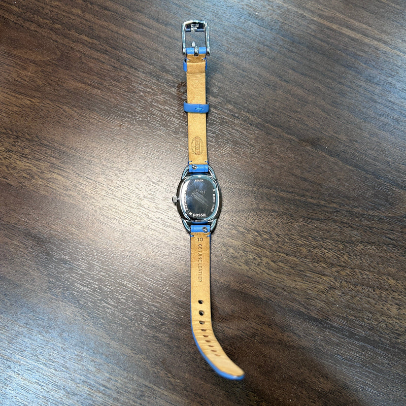 [Pre-Owned] Fossil ES3604 Blue Leather Quartz Women Watch