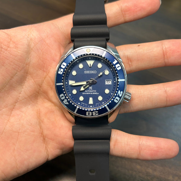 [Pre-Owned] Seiko Prospex Sumo SBDC033 Blue 200m Diver Automatic Men Watch (Made In Japan)