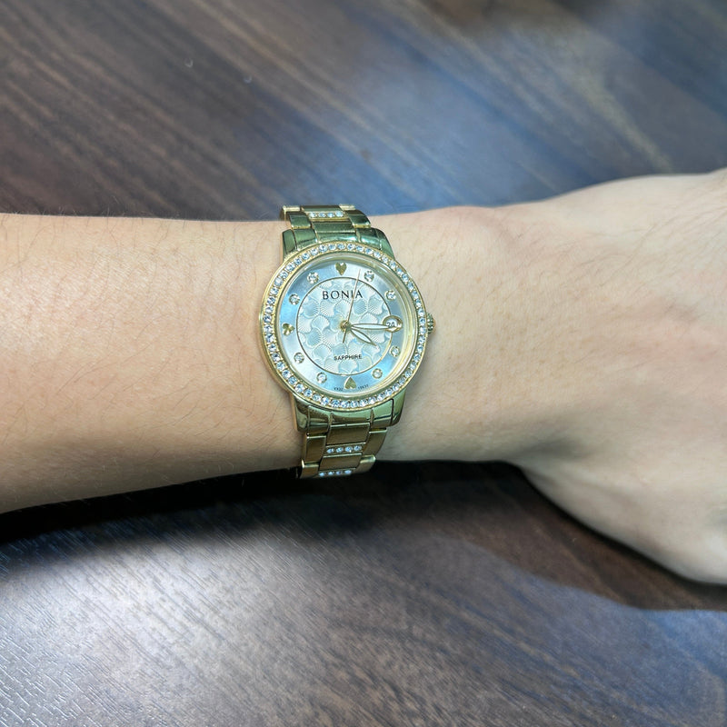 [Pre-Owned] Bonia Sapphire Gold Quartz Women Watch