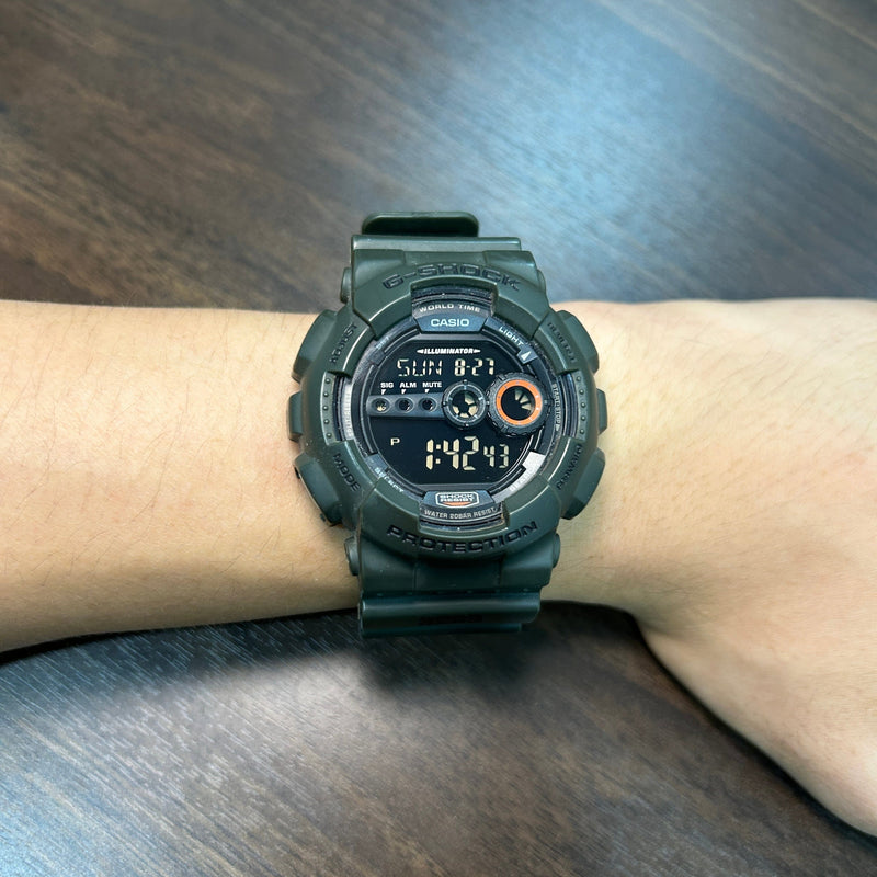 [Pre-Owned] Casio G-Shock GD-100MS-3 Green Digital Men Watch