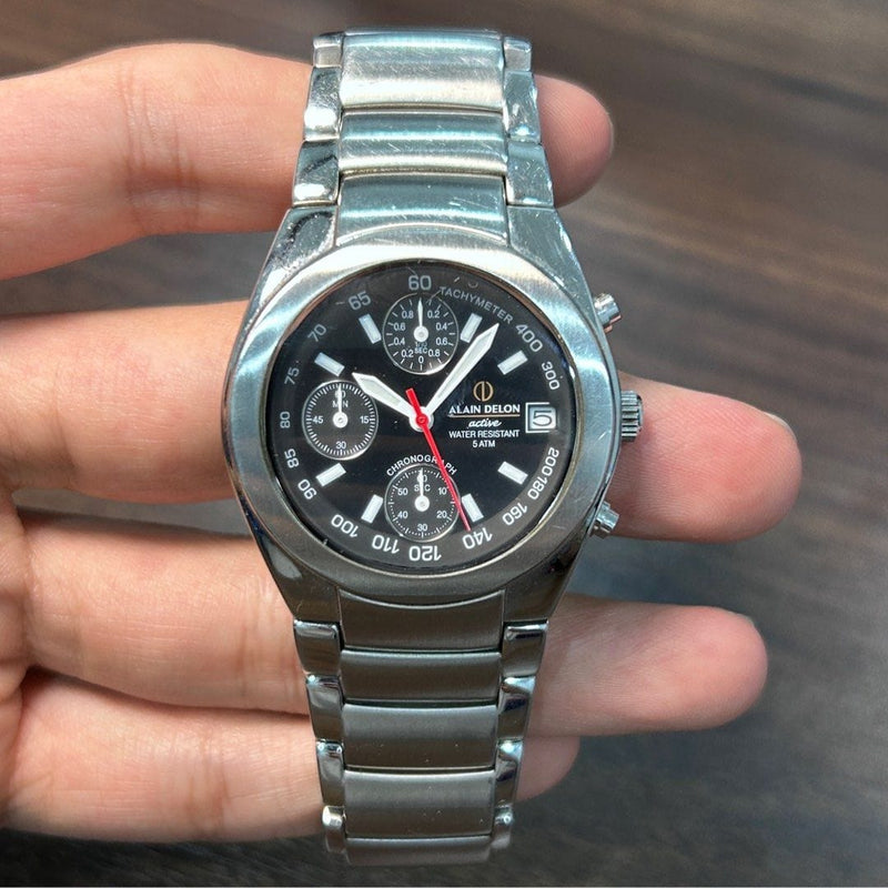 [Pre-Owned] Alain Delon Active Stainless Steel Quartz Chronograph Men Watch