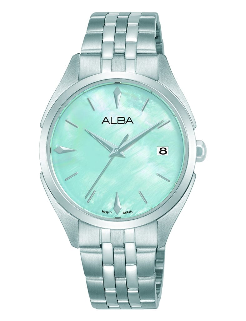 Alba SignA AG8P43X Analog Stainless Steel Green Dial Women Watch 