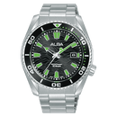Alba Active AS9R75X Quartz Black Patterned Dial Stainless Steel Men Watch