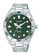 Alba Active AS9T13X1 Green Dial Stainless Steel Quartz Men Watch