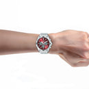 Alba Active AT3K83X Red Dial Steel Quartz Chronograph Men Watch