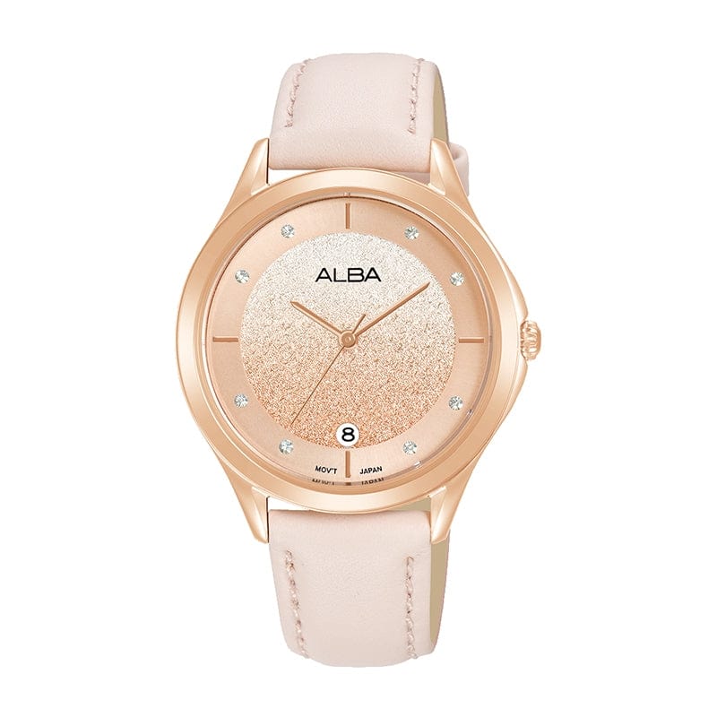 Alba Fashion AG8P16X Analog Pink Dial Leather Women Watch Malaysia