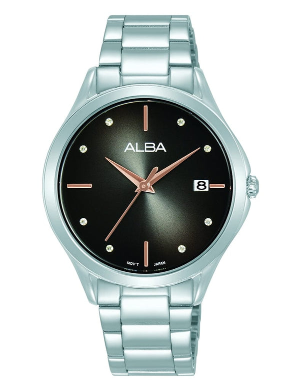 Alba Fashion AG8P51X Analog Black Dial Stainless Steel Women Watch