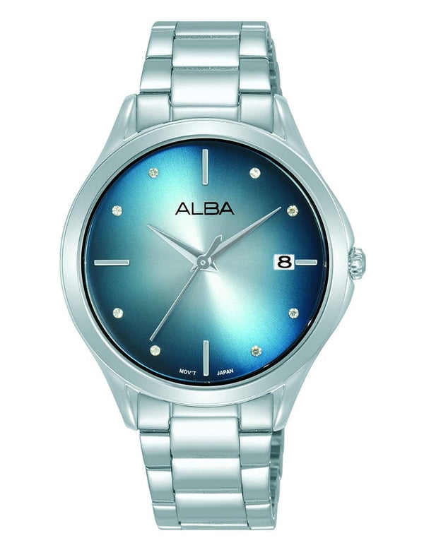 Alba Fashion AG8P55X Analog Blue Dial Stainless Steel Women Watch