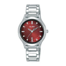 Alba Fashion AH7BE3X Stainless Steel Red Dial Quartz Women Watch