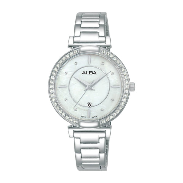 Alba Fashion AH7BF1X White Mother of Pearl Quartz Women Watch