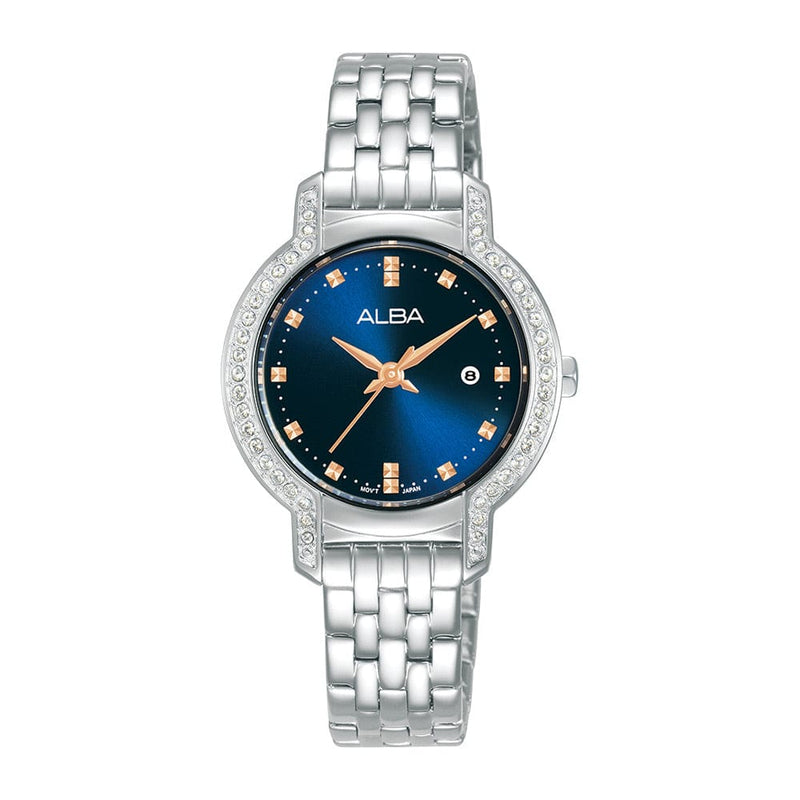 Alba Fashion AH7CM5X Blue Dial Stainless Steel Analog Women Watch