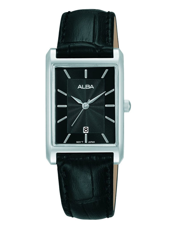 Alba Prestige AH7DH5X Analog Black Dial Black Leather Women Watch