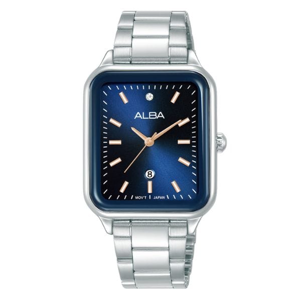 Alba Fashion AH7DW1X Blue Dial Stainless Steel Quartz Women Watch