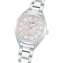 Alba Fashion AH7EK7X Pink MOP Dial Stainless Steel Quartz Women Watch