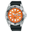 Alba Mechanical AL4497X Orange Dial Silicone Automatic Men Watch