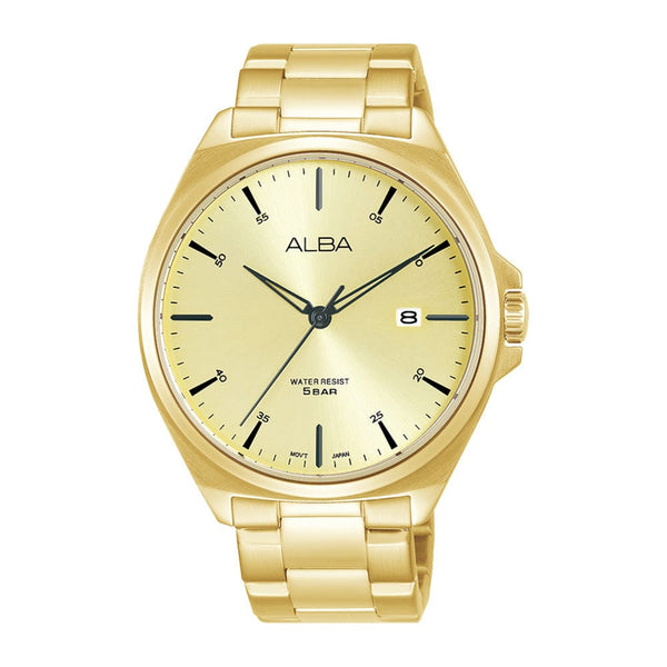 Alba Prestige AS9M60X Stainless Steel Light Champagne Quartz Men Watch