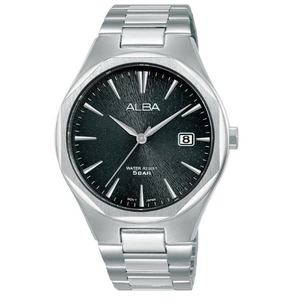 Alba Prestige AS9U59X Black Dial Stainless Steel Quartz Men Watch