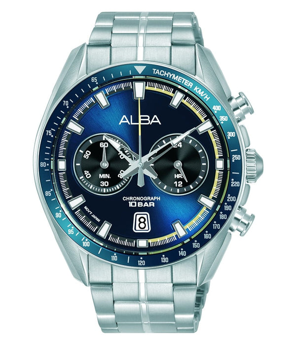 Alba SignA A4B017X Quartz Chronograph Blue Dial Men Watch Malaysia