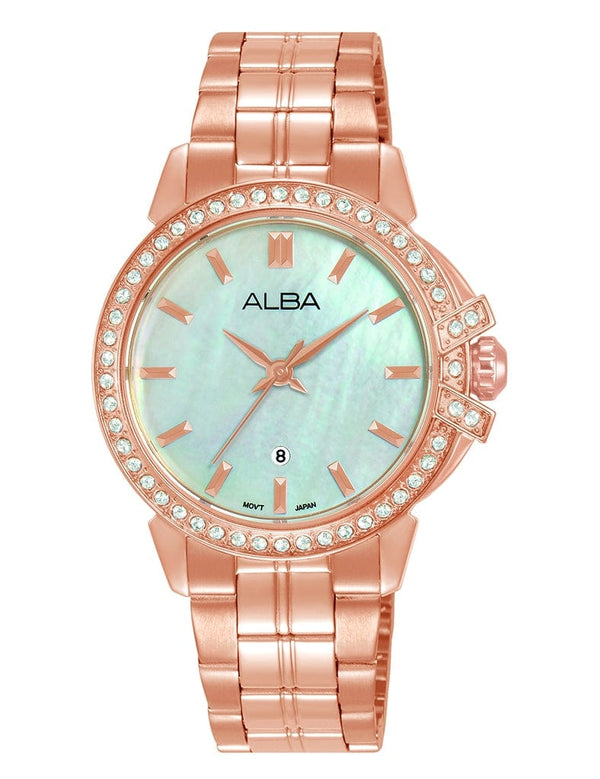 Alba SignA AH7CW8X Analog Rose Gold Stainless Steel Women Watch