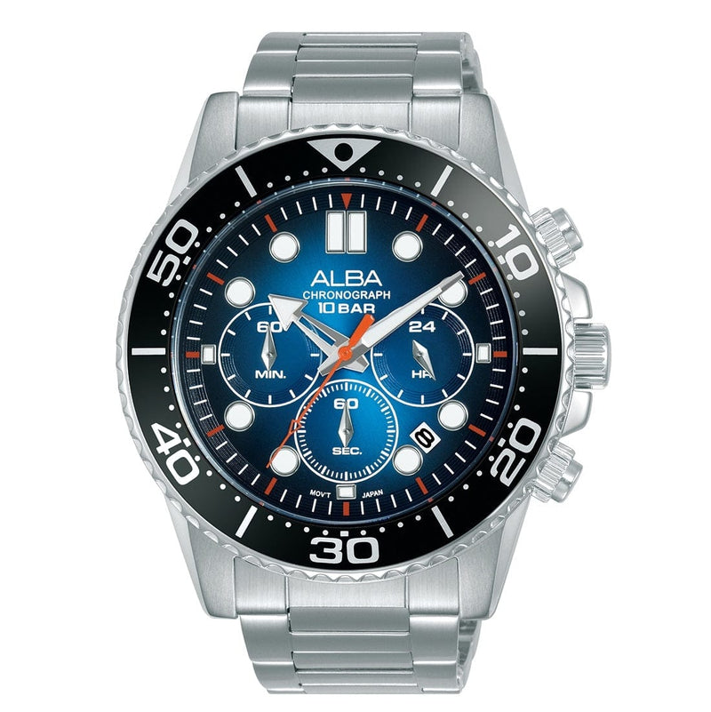 Alba Active AT3H99X Blue Quartz Chronograph Stainless Steel Men Watch