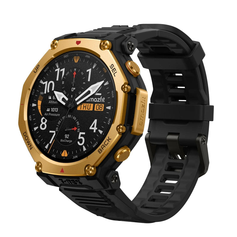 Amazfit T-REX 3 Pro Fitness Smartwatch with Black Silicone Strap