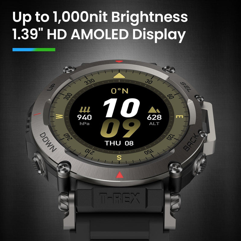 Amazfit T-REX ULTRA Fitness Smartwatch HD AMOLED Display