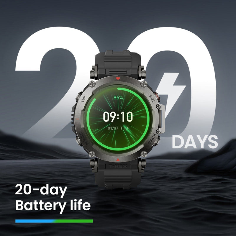 Amazfit T-REX ULTRA Fitness Smartwatch Battery Life
