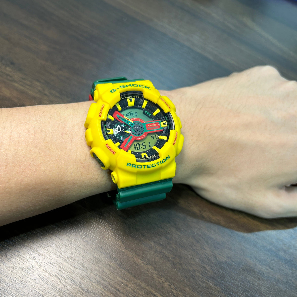Pre-Owned] Casio G-Shock GA-110RF-9A Rastafarian Green Men Watch