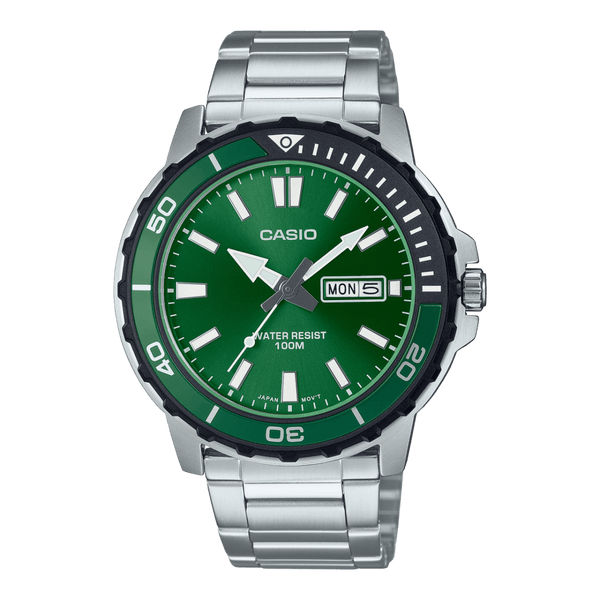 Casio Enticer Duro MTD-125D-3AV Green Dial Diver Style Men Watch