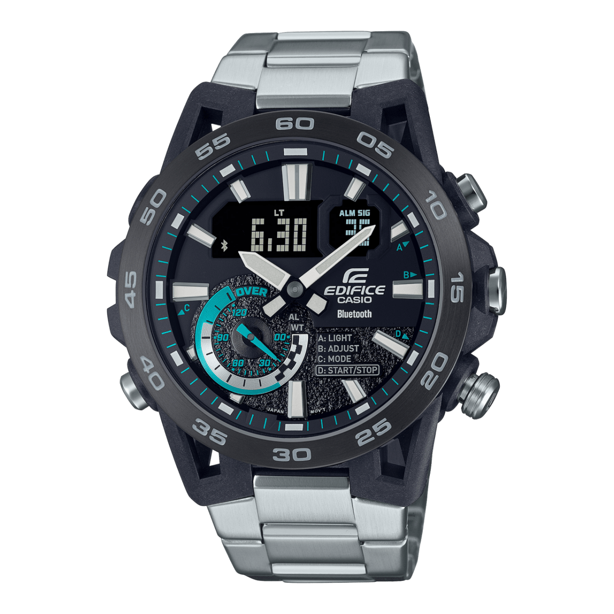 Casio Edifice ECB-40DB-1A Sospensione Black And SIlver Steel Men Watch