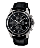 Casio Edifice EFR-526L-1AV Black Leather Quartz Chronograph Men Watch