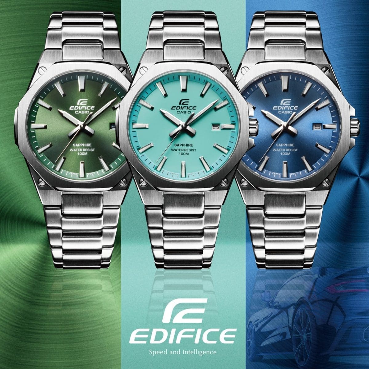 Casio Edifice EFR-S108D-3AV Sapphire Crystal Green Men Watch Malaysia